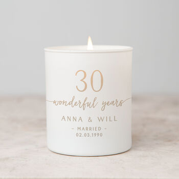 Personalised Couple's Anniversary Candle, 2 of 11