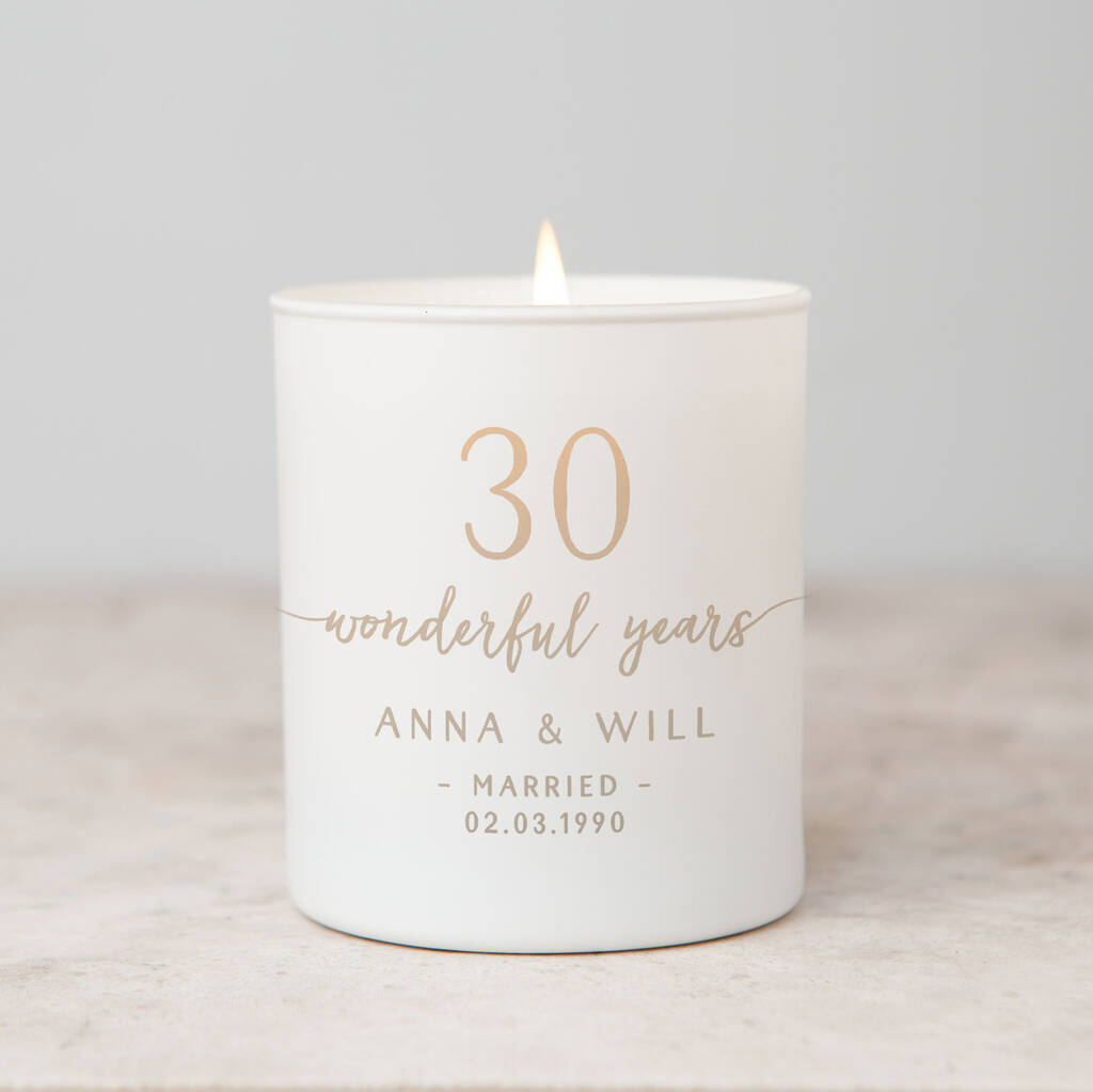 Personalised Couple's Anniversary Candle By Kindred Fires ...