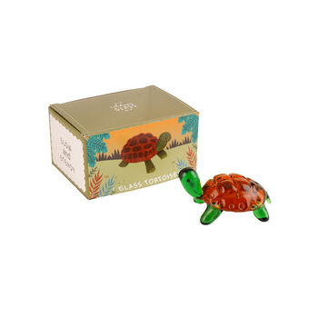 Artisan Glass Tortoise In Gift Box | Collectable | Glass Animal | Home Decor, 2 of 5
