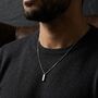Box Chain Bar Pendant Silver, thumbnail 1 of 9