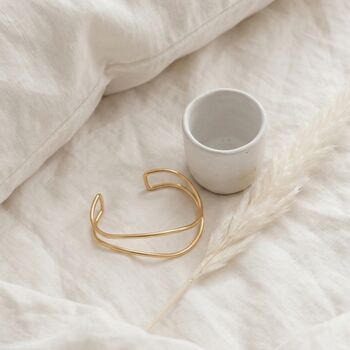 Double Curved Bangle Non Tarnish Waterproof, 6 of 9