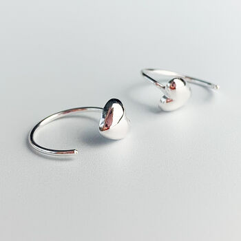 Sterling Silver Heart Ear Jacket Earrings, 2 of 6