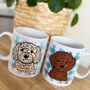 Personalised Checkerboard Mug With Your Dog On, thumbnail 3 of 12