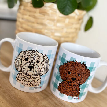 Personalised Checkerboard Mug With Your Dog On, 3 of 12