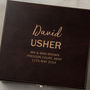 Personalised Usher Hip Flask Gift Set, thumbnail 9 of 10