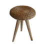 Small Wooden Stool With Wicker Seat, thumbnail 5 of 6
