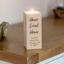 Personalised Home Sweet Home Wooden Candle Holder, thumbnail 1 of 5