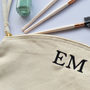 Embroidered Monogram Cosmetic Bag, thumbnail 2 of 4
