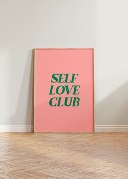 Pink Green Self Love Wall Print, 3 of 4