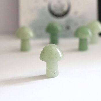 Tiny Green Aventurine Mushroom Crystal, 4 of 4