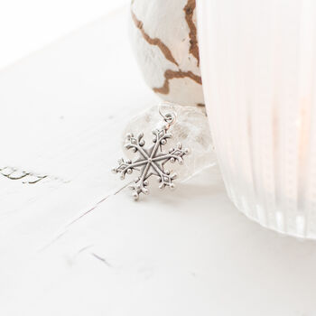 Silver Plated Snowflake Winter Necklace, 12 of 12