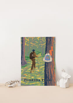 Florida National Scenic Trail USA Travel Poster Print, 2 of 8