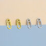 Sterling Silver Paperclip Stud Earrings, thumbnail 1 of 5