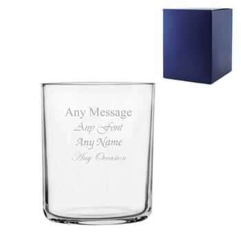 Personalised Modern Tumbler Glass With Gift Box, 3 of 4