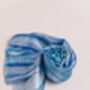 100% Mulberry Silk Scarf, Blue And Turquoise, thumbnail 4 of 5