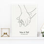 Personalised Holding Hands Wedding Print, thumbnail 2 of 6