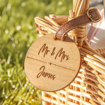 Personalised Wicker Bottle Carrier – Couples’ Gift, 3 of 9