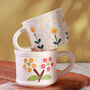 G Decor Petal Wildflower Handmade Ceramic Mug Hand Painted Floral, thumbnail 1 of 5