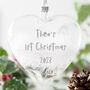 Personalised Baby's 1st Christmas Feather Bauble, thumbnail 1 of 3