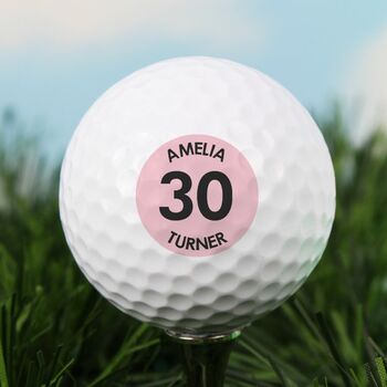 Personalised Big Birthday Golf Ball, 2 of 4