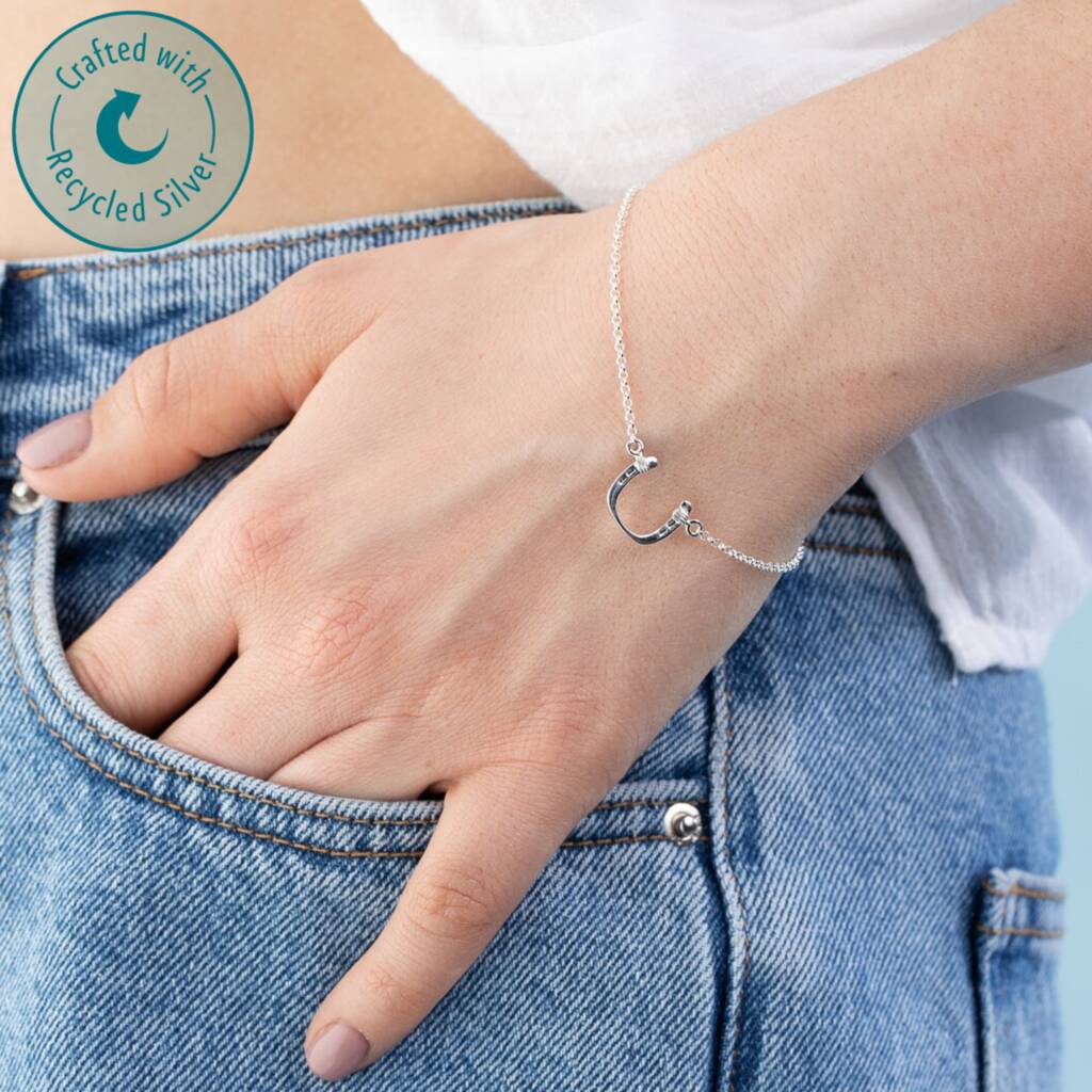 Sterling Silver Horseshoe Bracelet By Lily Charmed | notonthehighstreet.com