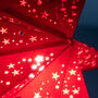Three Red And White Paper Star Lanterns, thumbnail 2 of 8