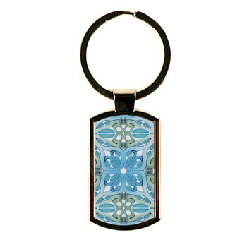 'Suzanne' Art Deco Handprinted Keyring, 2 of 10