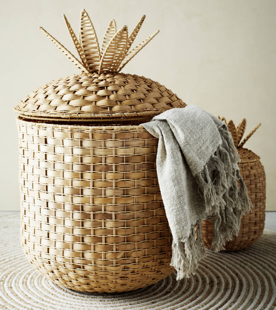 Braided Pineapple Storage Basket, 1 of 2