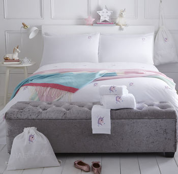 Unicorn Embroidered Bed Linen Collection, 3 of 3