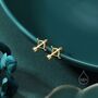 Bow And Arrow Stud Earrings In Sterling Silver, thumbnail 5 of 12