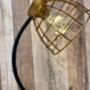 48cm Black Bronze Metal Desk Table Lamp Battery Operated Cage Industrial Light, thumbnail 5 of 8