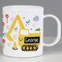 Personalised Digger Design Dinner Set, thumbnail 2 of 10