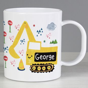 Personalised Digger Design Dinner Set, 2 of 10