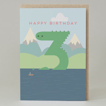 Happy Birthday Nessie Age Cards, 3 of 10