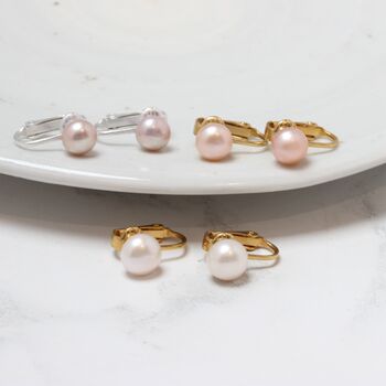 Pearl Clip On Earrings, 4 of 12