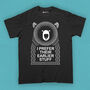 Funny Muso Bear Music Adult Men's T Shirt, thumbnail 1 of 8