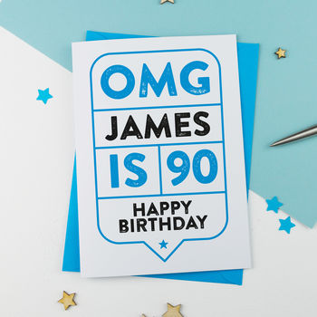 Omg 90th Birthday Card Personalised, 2 of 3