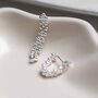 Sterling Silver Triple Swinging Bead Studs, thumbnail 3 of 6