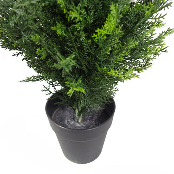 60cm Uv Protected Artificial Cedar Cypress Topiary, 2 of 3