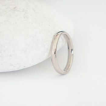 Personalised 18ct White Gold 3mm Wedding Ring Band, 4 of 9
