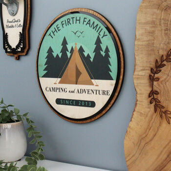 Personalised Family Adventure Wooden Print, 5 of 6