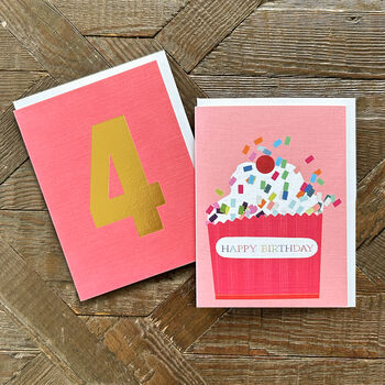 Mini Happy Birthday Cupcake Card, 3 of 5