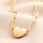 Gold Stainless Steel Magnetic Heart Pendant Necklace, thumbnail 1 of 5