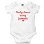 Personalised Baby Grow Favourite Auntie Uncle, thumbnail 2 of 3