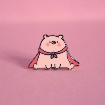 Super Pig Enamel Pin | Cute Pin Badges, 4 of 5