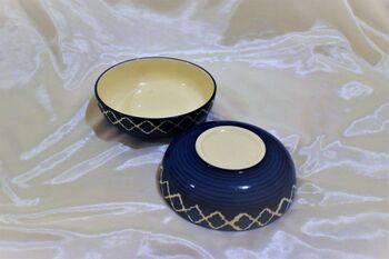 Atasi Blue Pottery Salad Bowls, 3 of 3