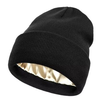 Chemo Headwear Wooly Beanie Hat Satin Lined, 10 of 11