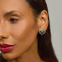 Sterling Silver Egyptian Turquoise Studs, thumbnail 3 of 5