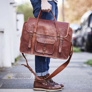 leather weekend bag by vida vida | notonthehighstreet.com