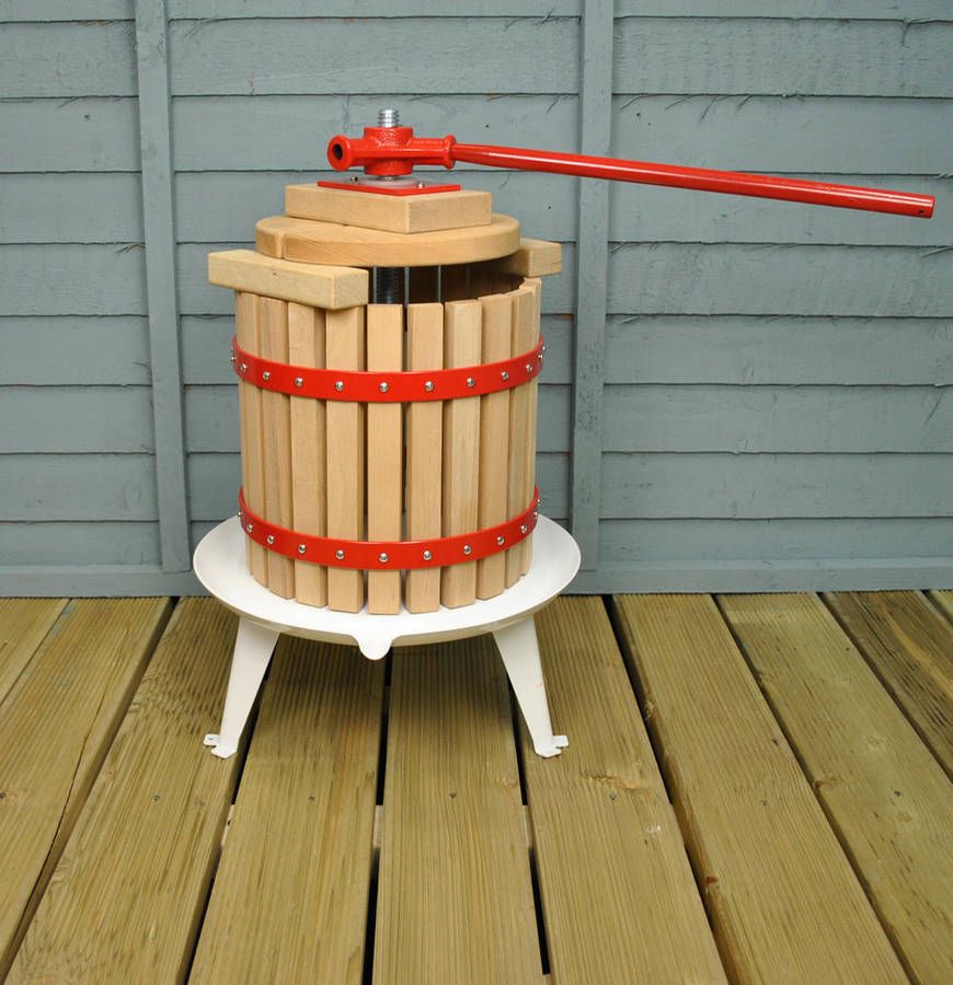 Traditional Twelve Litre Fruit And Apple Press By Garden Selections